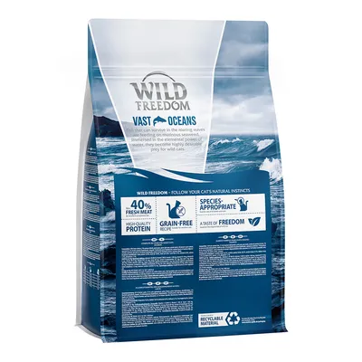 Wild Freedom Vast Oceans hrana za mačke. 40 % svežega mesa, brez žit, primerna prehrana, reciklirni material.
