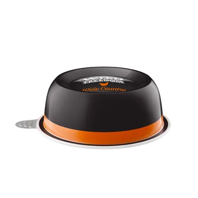 Wild Freedom Wide Country Nassfutter in schwarzer und orangefarbener Verpackung mit Abziehlasche.