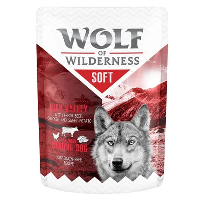 Wolf of Wilderness Soft High Valley с свежей говядиной, курицей и бататом. Для взрослых собак. 100% беззерновой состав.