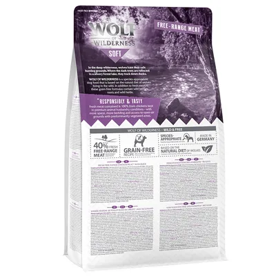 Wolf of Wilderness Soft Hundefutter mit 40% Freiland-Huhn, getreidefrei, artgerecht, hergestellt in Deutschland, basierend auf der natürlichen Ernährung von Wölfen.