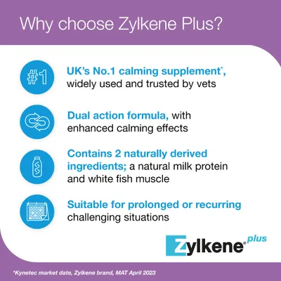 Zylkene Plus Calming Supplement 450mg for Large Dogs 15 - 60 kg - 30 Capsules Zylkene Plus Calming Supplement 450mg for Large Dogs 15 - 60 kg - 30 Capsules