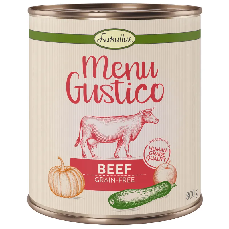 Lukullus Menú Gustico 12 x 800 g - Pack Ahorro - Vacuno