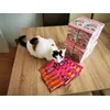 She is always happy with her package