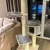 Grey cat tree