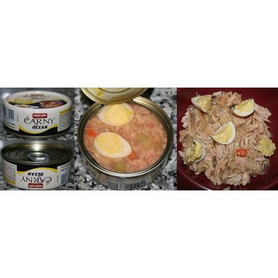 Atún blanco y huevos de codorniz