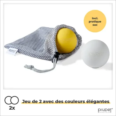 PiuPet® Balle pour Chien I 6,5cm I Rebondissante I Set de 2 Jouets Chien