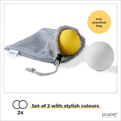 PiuPet® Balle pour Chien I 6,5cm I Rebondissante I Set de 2 Jouets Chien