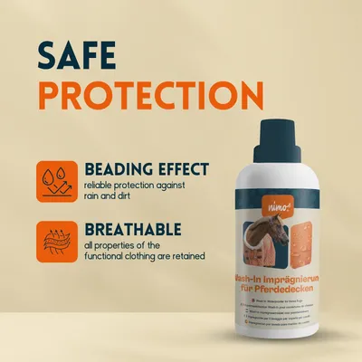 nimo® Imperméabilisation Wash-In pour couvertures de chevaux