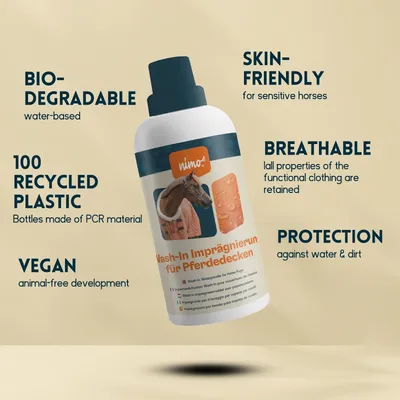 nimo® Imperméabilisation Wash-In pour couvertures de chevaux