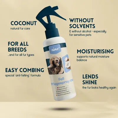 nimo® spray de soin du pelage à la noix de coco pour chiens et chats