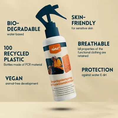 nimo® spray imperméabilisant pour vêtements fonctionnels