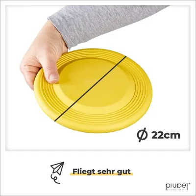 PiuPet® Frisbee Chien I Set de 2 I 22cm I Jouet Résistant & Flexible PiuPet® Frisbee Chien I Set de 2 I 22cm I Jouet Résistant & Flexible