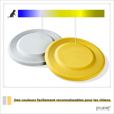 PiuPet® Frisbee Chien I Set de 2 I 22cm I Jouet Résistant & Flexible