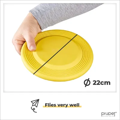 PiuPet® Frisbee Chien I Set de 2 I 22cm I Jouet Résistant & Flexible