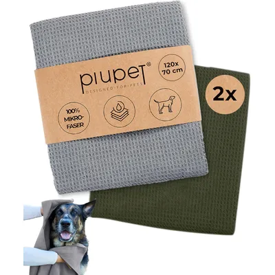 PiuPet® Serviette Microfibre pour Chien I Lingette Nettoyante