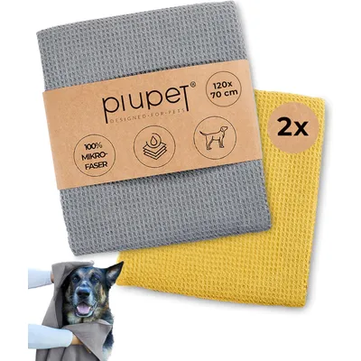 PiuPet® Serviette Microfibre pour Chien I Lingette Nettoyante