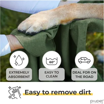 PiuPet® Serviette Microfibre pour Chien I Lingette Nettoyante