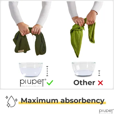 PiuPet® Serviette Microfibre pour Chien I Lingette Nettoyante