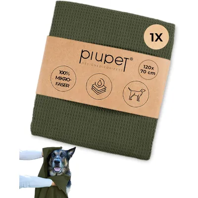 PiuPet® Serviette Microfibre pour Chien I Lingette Nettoyante