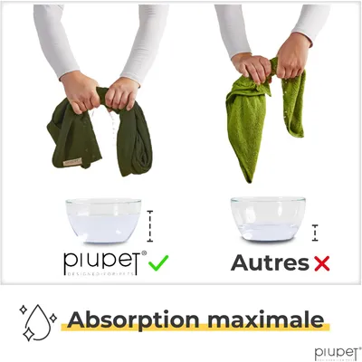 PiuPet® Serviette Microfibre pour Chien I Lingette Nettoyante