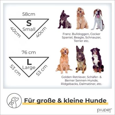 PiuPet® Hundehalstuch I 2er Set Hundehalstücher I Hundezubehör