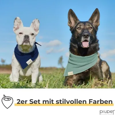 PiuPet® Hundehalstuch I 2er Set Hundehalstücher I Hundezubehör