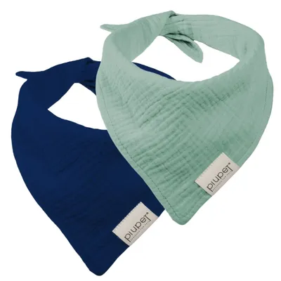 PiuPet® Bandanas pour Chiens – Lot de 2 Bleu/Turquoise | Accessoires