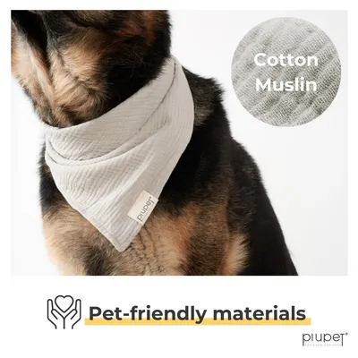 PiuPet® Bandanas pour Chiens I Lot de 2 I Jaune/Gris I Accessoires Chien