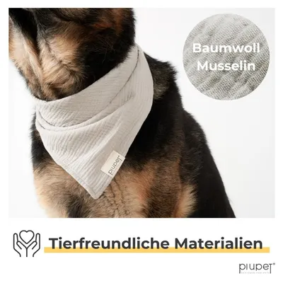 PiuPet® Bandanas pour Chiens I Lot de 2 I Jaune/Gris I Accessoires Chien PiuPet® Bandanas pour Chiens I Lot de 2 I Jaune/Gris I Accessoires Chien