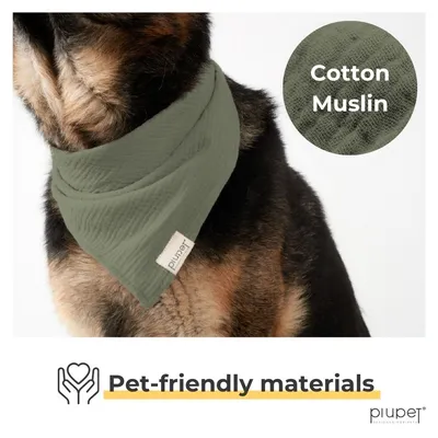 PiuPet® Bandanas pour Chiens I Lot de 2 I Noir/Vert I Accessoires Chiens