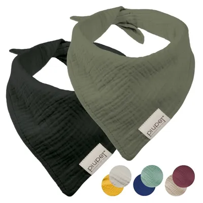 PiuPet® Bandanas pour Chiens I Lot de 2 I Noir/Vert I Accessoires Chiens