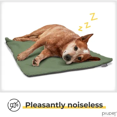 PiuPet® Panier Chauffant Chien I 90x60cm I Sans Électricité I Tapis Blanc