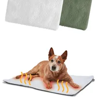 PiuPet® Panier Chauffant Chien I 90x60cm I Sans Électricité I Tapis Blanc