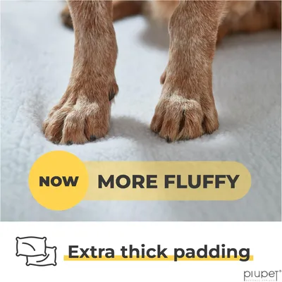 PiuPet® Panier Chauffant Chien I 90x60cm I Sans Électricité I Tapis Blanc PiuPet® Panier Chauffant Chien I 90x60cm I Sans Électricité I Tapis Blanc