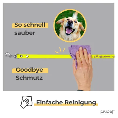 PiuPet® Longe pour Chien I 5m/10m/20m I Laisse Hydrofuge Jaune Fluo