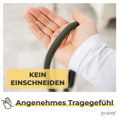 PiuPet® Hundeleine 2m I 3-Fach längenverstellbar I Snap-In Effekt