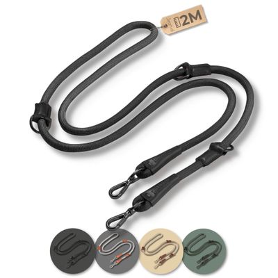 PiuPet® Laisse Chien 2m I Réglable I Pour Petits et Grands Chiens I Beige
