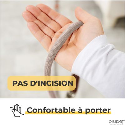 PiuPet® Laisse Chien 2m I Réglable I Pour Petits et Grands Chiens I Beige