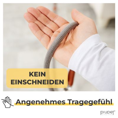 PiuPet® Hundeleine 2m I 3-Fach längenverstellbar I Snap-In Effekt