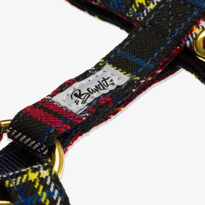 French Bandit - Le harnais pour chat tartan