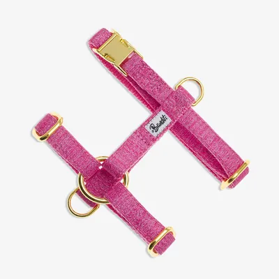 French Bandit - Harnais pour chat, rose à paillettes