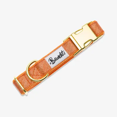 French Bandit - Harnais pour chien, à paillettes oranges