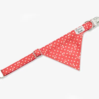 French Bandit - Bandana pour chien, rouge à pois