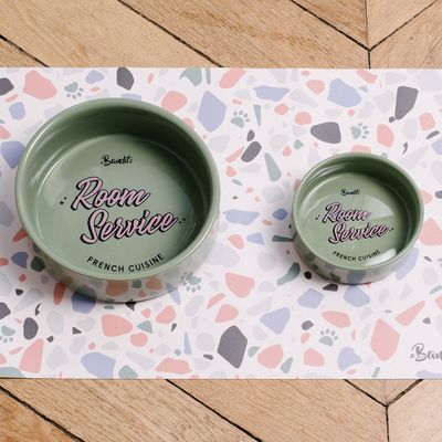 French Bandit - Gamelle verte pour chien et chat