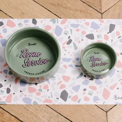French Bandit - Gamelle verte pour chien et chat
