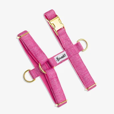 French Bandit - Harnais pour chat, rose à paillettes