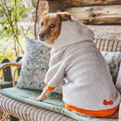 French Bandit - Hoodie en sherpa tout doux, pour chien French Bandit - Hoodie en sherpa tout doux, pour chien