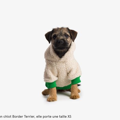 French Bandit - Hoodie en sherpa tout doux, pour chien