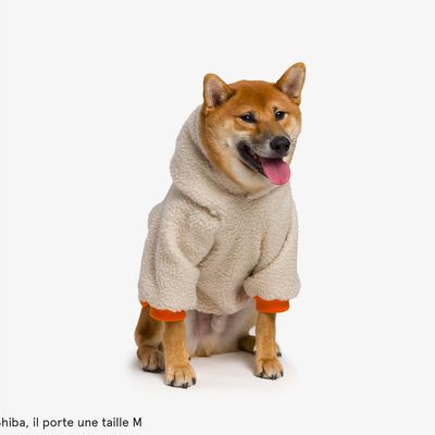 French Bandit - Hoodie en sherpa tout doux, pour chien