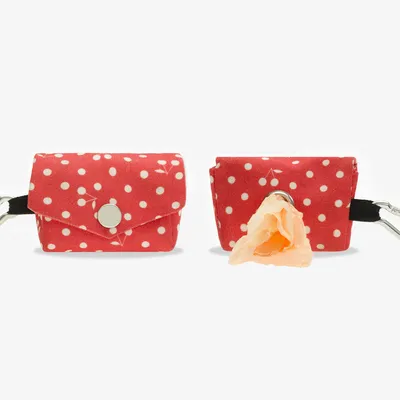French Bandit - Pochette pour sacs à crottes, rouge coquelicot